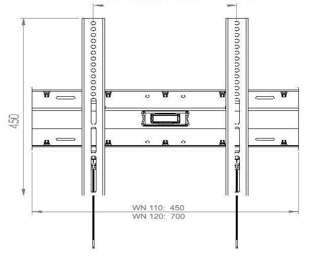 Vorschau: VCM universelle Wandhalterung "WN 110", neigbar Schwarz