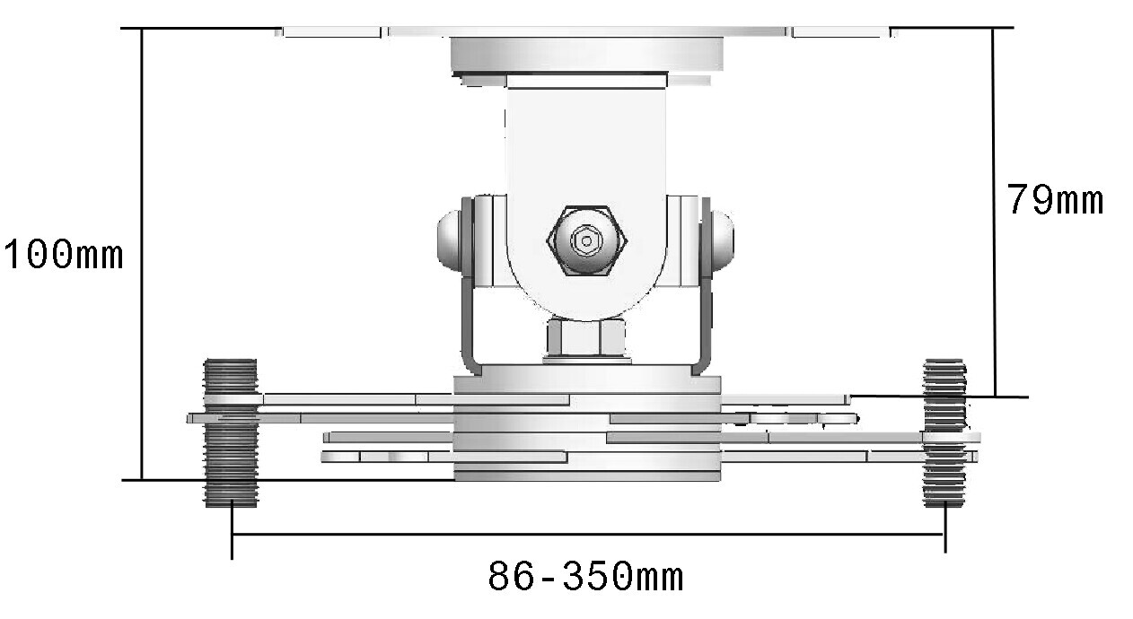 Vorschau: Vision TM-CC Projektor-Deckenkonsole mit geringem Deckenabstand