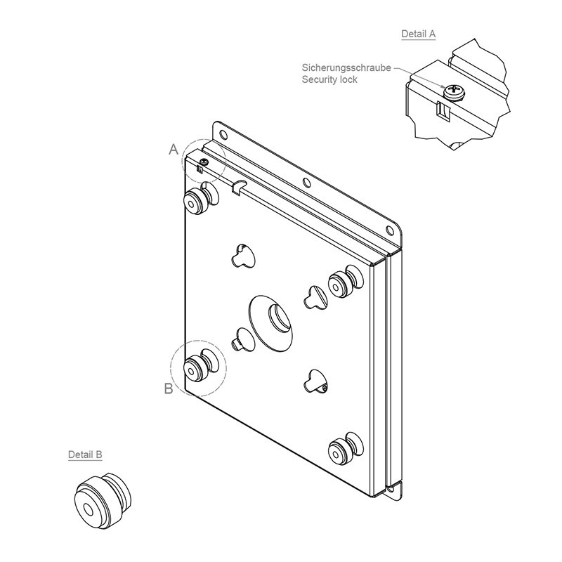 Vorschau: Hagor HA WH One:Quick - Wandhalterung für LG One:Quick 43“