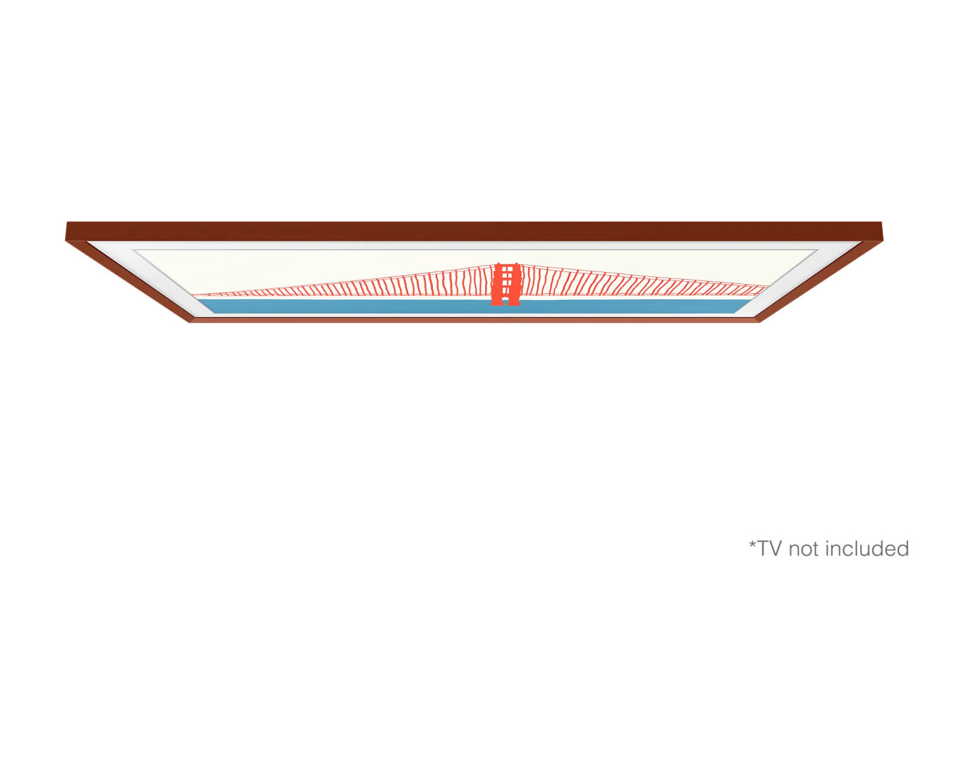 Vorschau: Samsung 55" Frame Rahmen Abgeschrägt Terracotta