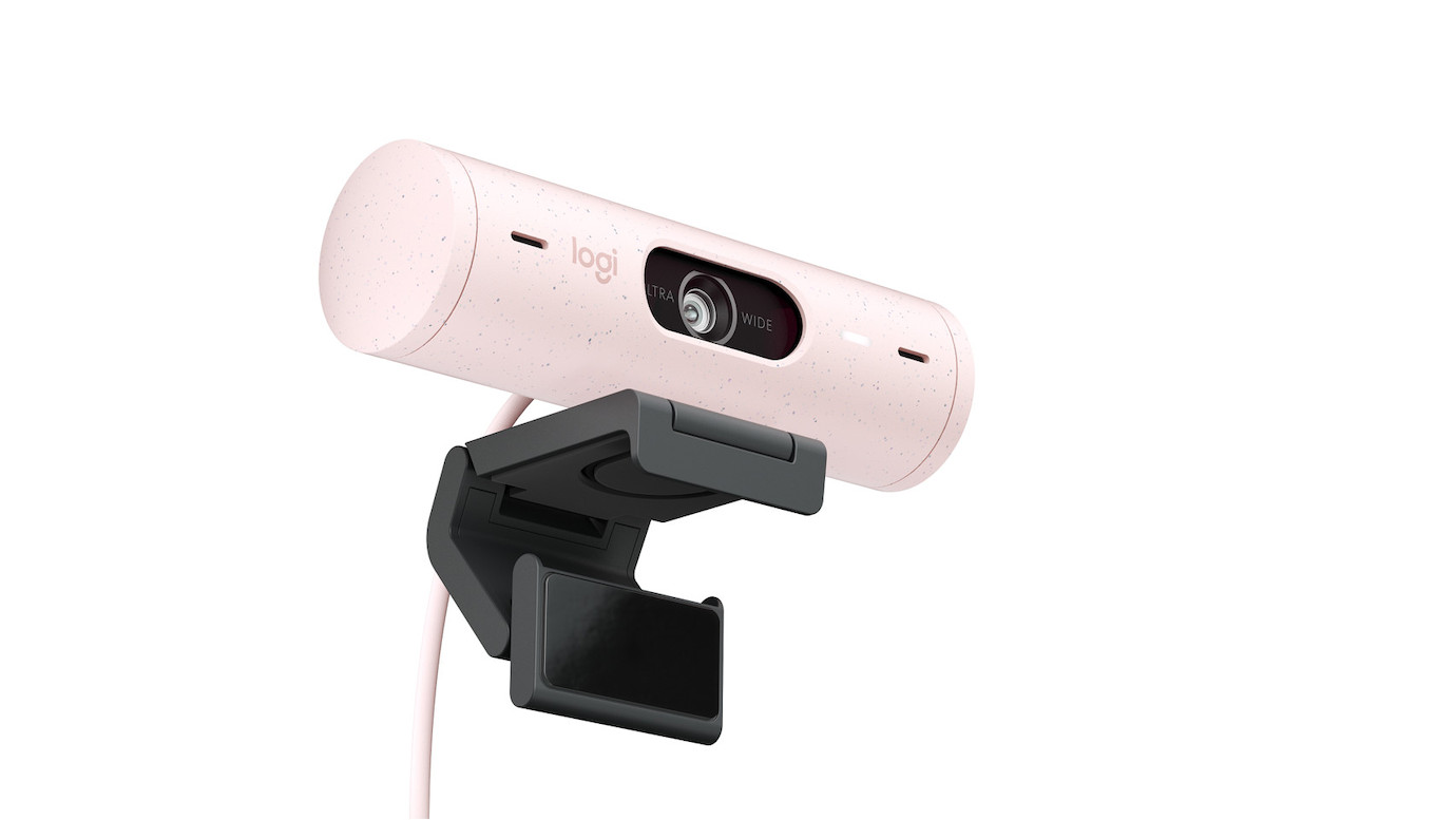 Vorschau: Logitech Brio 500 Full-HD Webam - 1080p, 30fps, FoV 90°, USB-C, Autofokus - Rose