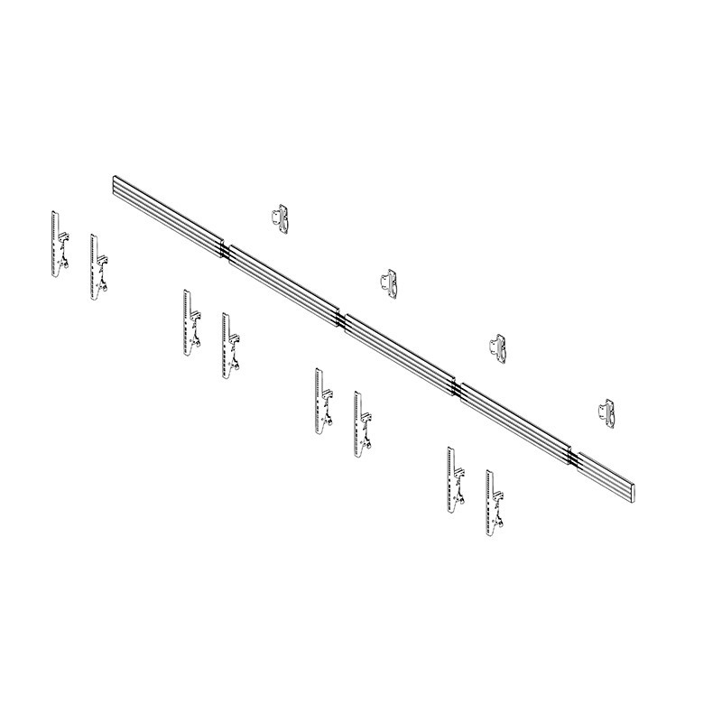 Vorschau: Hagor comPROnents® Menuboard Wandhalterung für 4 Displays 46-65" Landscape |max.VESA 600x400