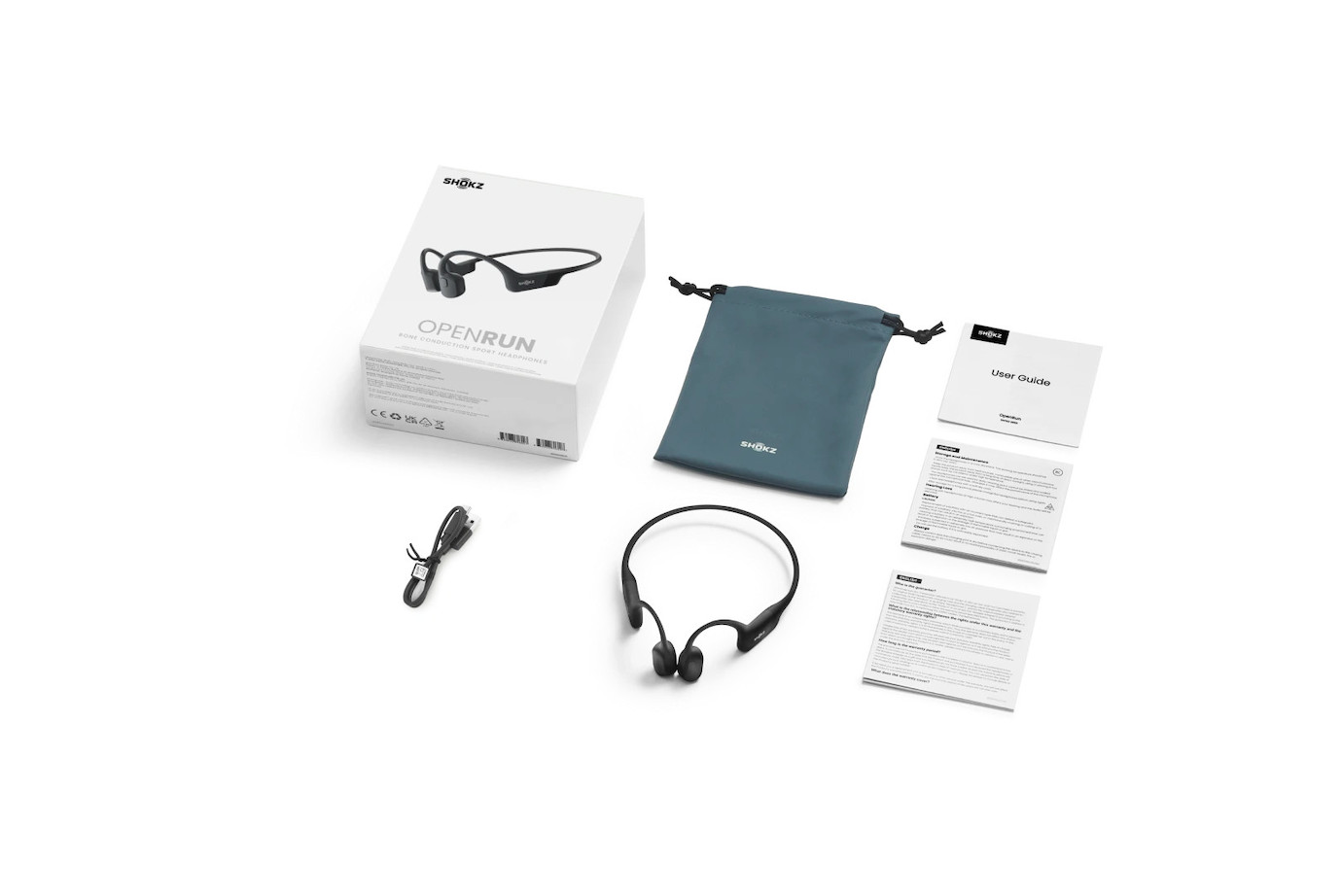 Vorschau: SHOKZ OpenRun Open-Ear Bluetooth Kopfhörer für Sportfans mit 8 Stunden Wiedergabezeit | Größe: Mini