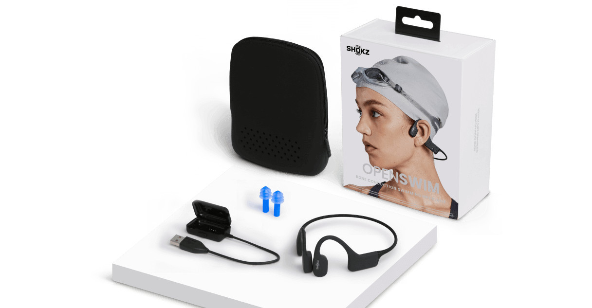 Vorschau: SHOKZ OpenSwim Open-Ear Bluetooth Kopfhörer zum Schwimmen geeignet mit integriertem MP3-Player | Far