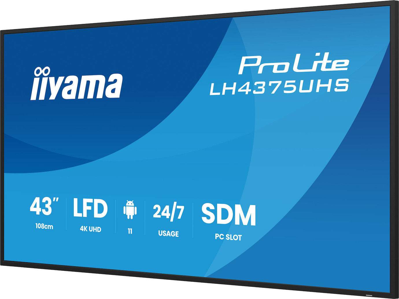 Vorschau: iiyama ProLite LH4375UHS-B2AG 44" 4K Digital Signage Display mit 24/7 Betriebszeit, Android OS, Sign