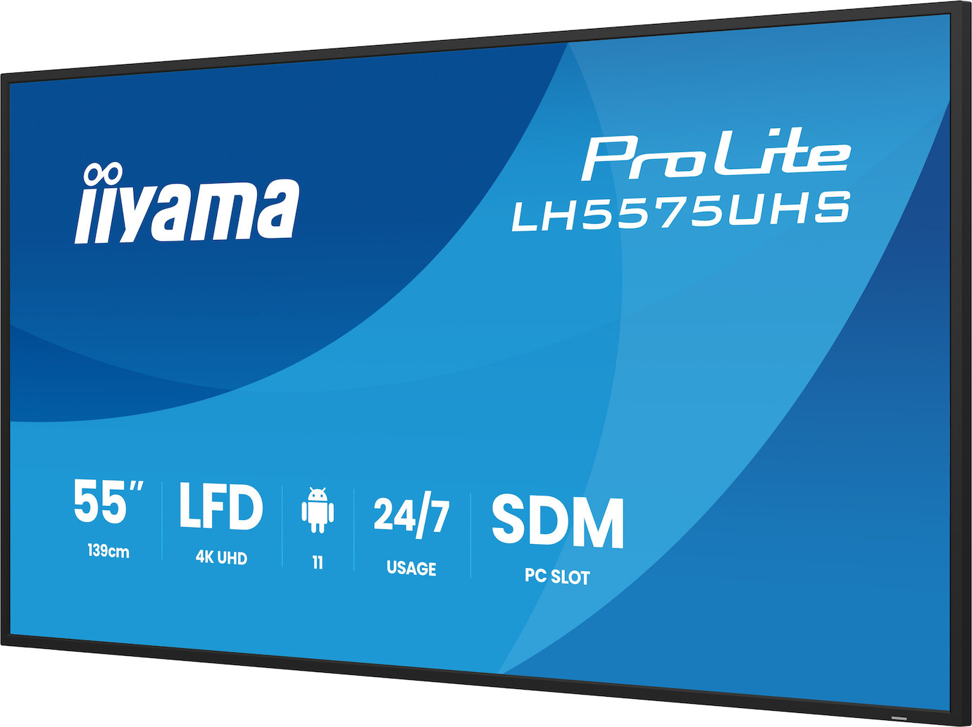 Vorschau: iiyama ProLite LH5575UHS-B2AG 55" 4K Digital Signage Display mit 24/7 Betriebszeit, Android OS, Sign