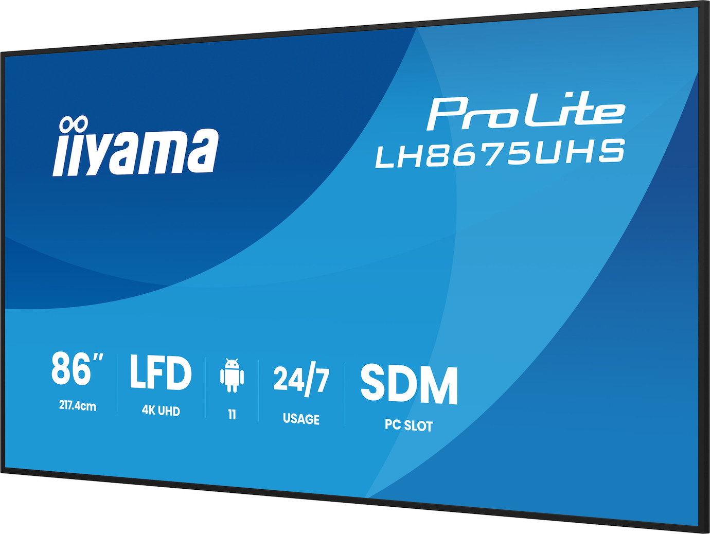 Vorschau: iiyama ProLite LH8675UHS-B2AG 86" 4K Digital Signage Display mit 24/7 Betriebszeit, Android OS, Sign
