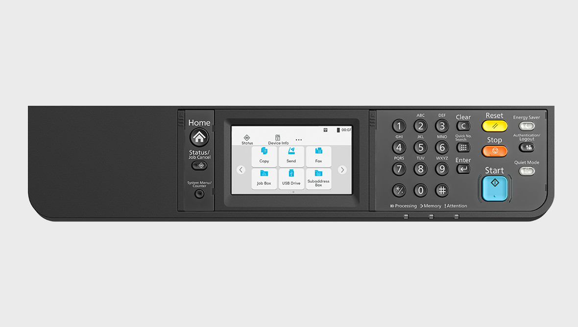 Vorschau: Kyocera ECOSYS MA3500wfx s/w 4-1 Multifunktionssystem mit kabelloser Netzwerkverbindung für das Büro