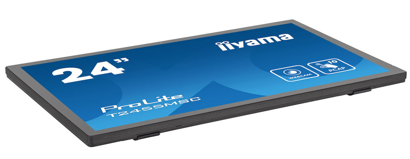 Vorschau: iiyama ProLite T2455MSC-B1 24” PCAP 10-Punkt Multi-Touch-Monitor mit integrierter Webcam und einem f