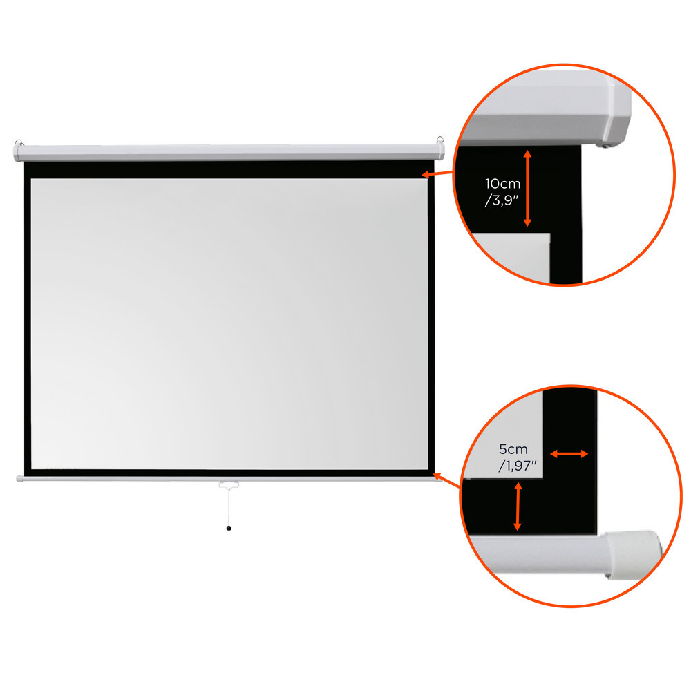 Vorschau: celexon basic line Rolloleinwand 240 x 180cm,Leinwand Format 4:3, Heimkino Leinwand, Beamerleinwand,