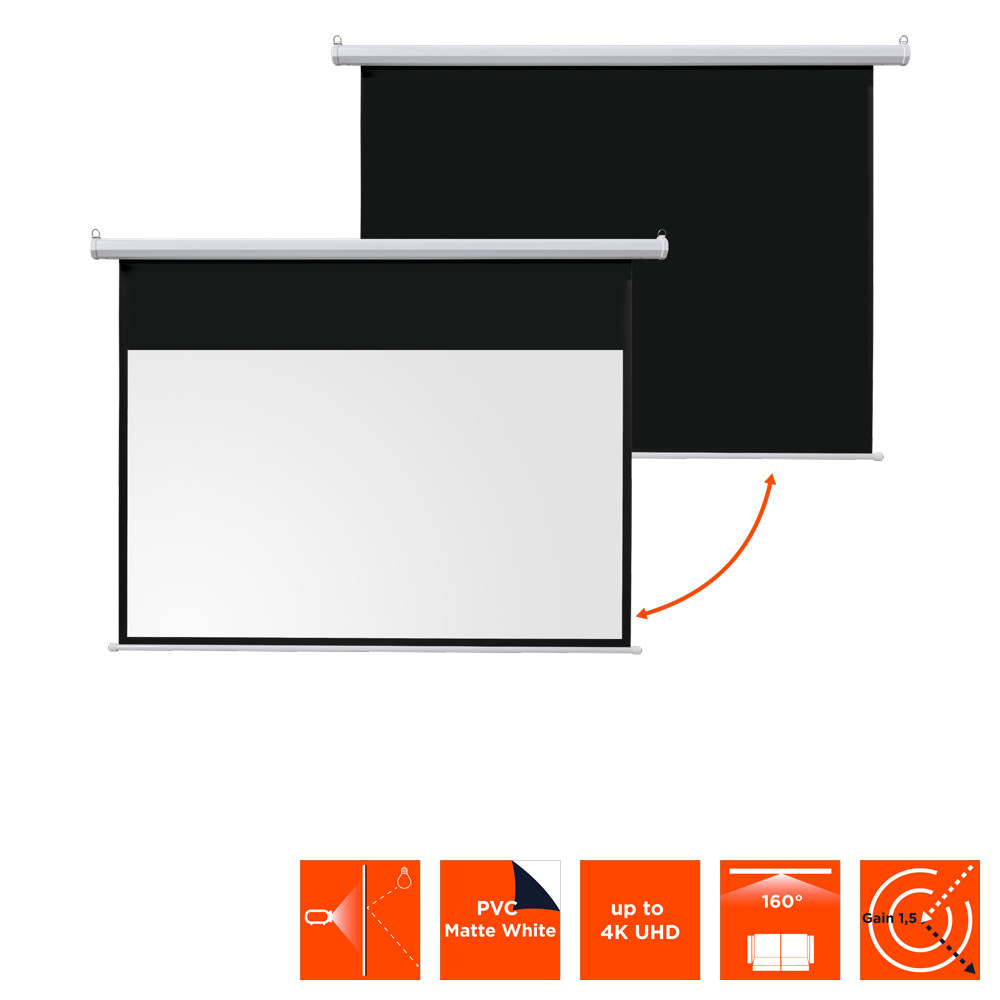Vorschau: celexon basic line Motorleinwand 200 x 113cm,Heimkino-Leinwand,Leinwand Format 16:9, Beamerleinwand