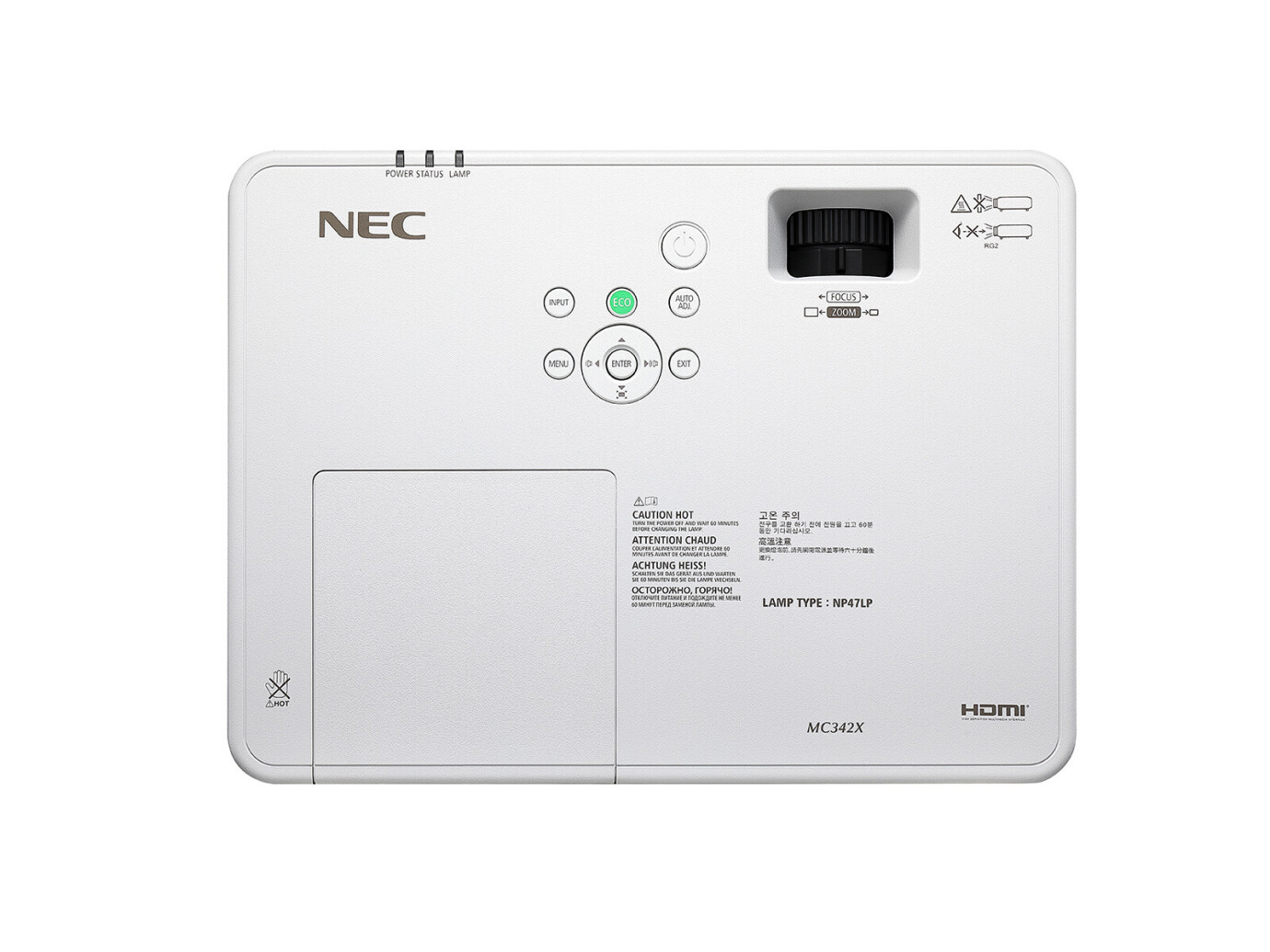Vorschau: Nec MC332W Business Desktop Beamer mit 3300 Lumen und WXGA Auflösung
