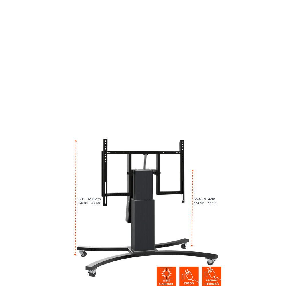 Vorschau: celexon Expert elektrisch höhenverstellbarer Display-Rollwagen Adjust-V4270B mit Kippfunktion - 28cm