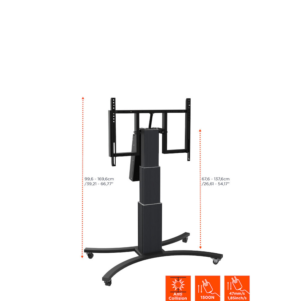 Vorschau: celexon Expert elektrisch höhenverstellbarer Display-Rollwagen Adjust-V4275B mit Kippfunktion - 70cm