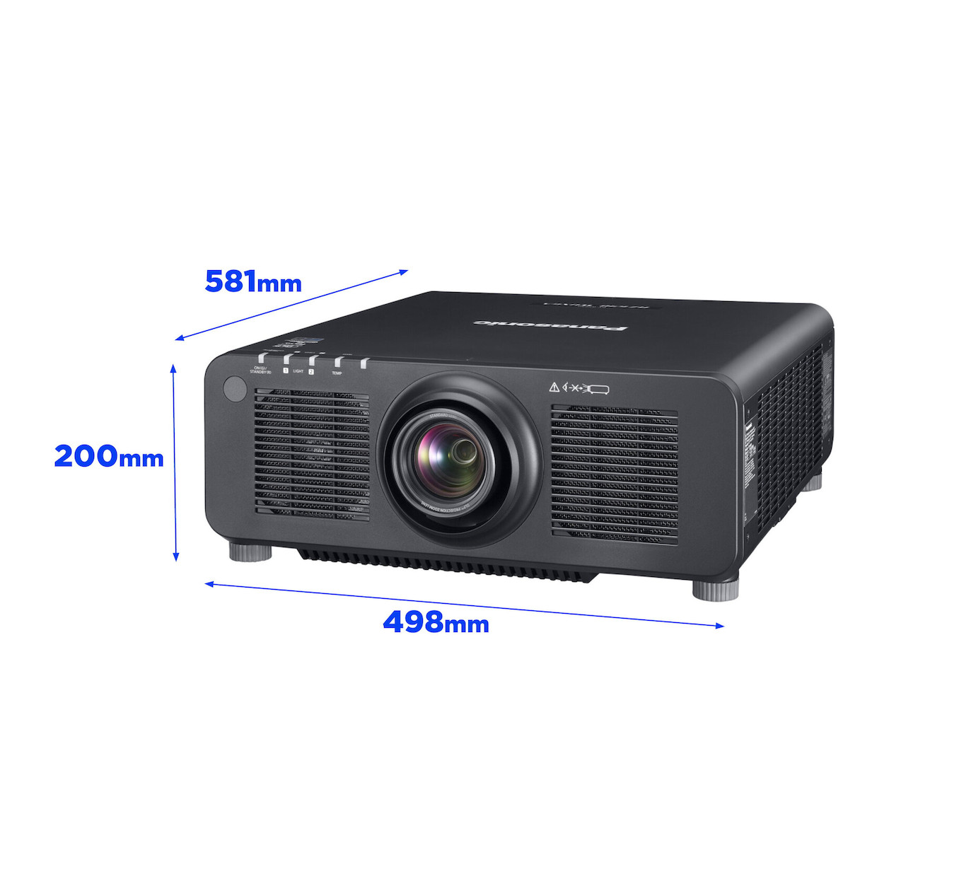 Vorschau: Panasonic PT-RZ690BE mit Objektiv, schwarz Installationsbeamer mit 6.200 Lumen