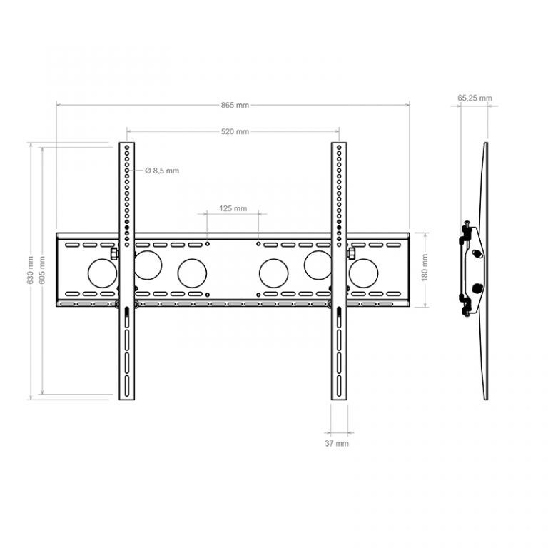 Vorschau: Hagor WH 85 T HD TV/Display-Wandhalterung - 55-110'' - bis 125kg - Demo