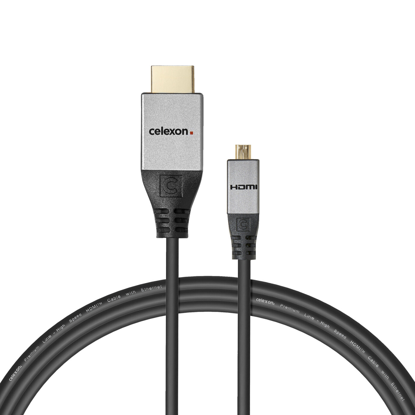 Vorschau: celexon HDMI auf Micro HDMI Kabel mit Ethernet - 2.0a/b 4K 1,0m - Professional Line