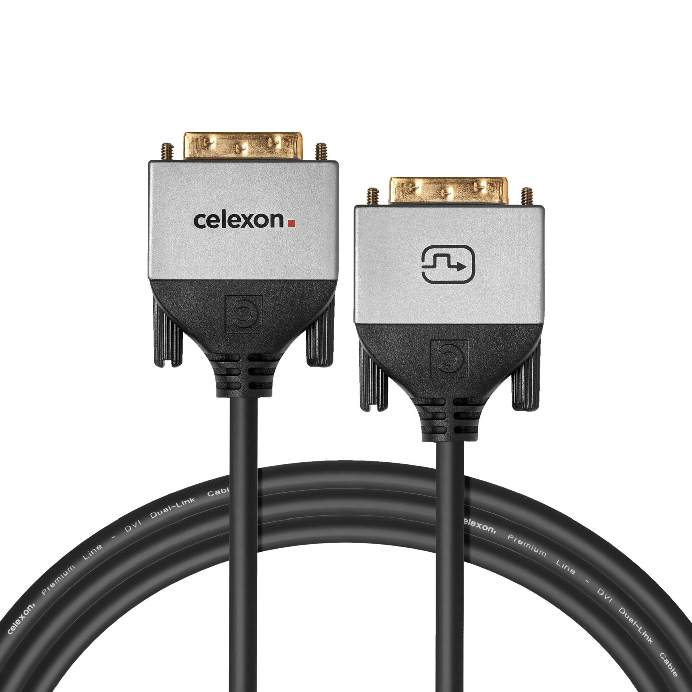 24+1 Stecker Professional Line celexon DVI Dual Link Kabel 1,0m DVI-D Stecker auf DVI-D Plug & Play 24+1 