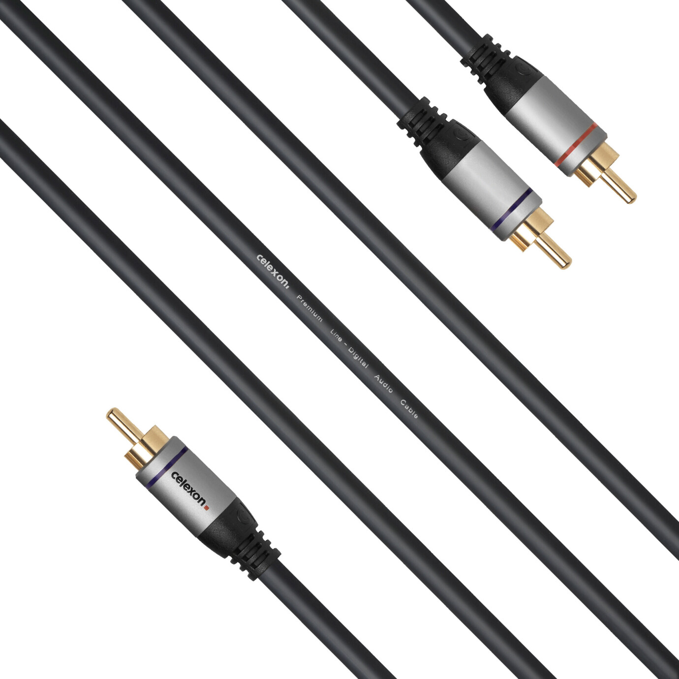 Vorschau: celexon Cinch auf 2x Cinch Audiokabel 1,0m - Professional Line