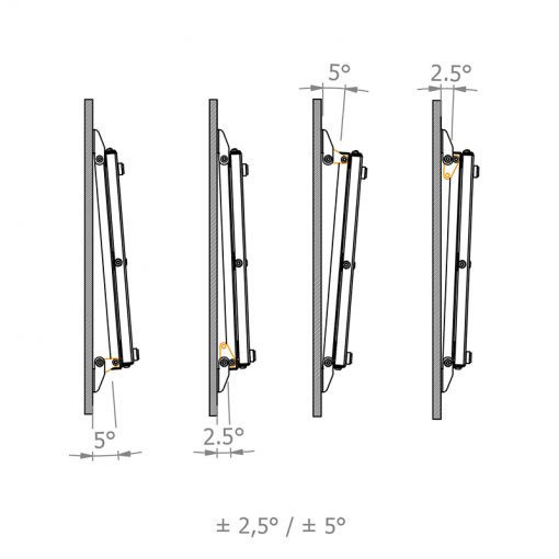 Vorschau: Hagor WH Turn M drehbare Universal-Wandhalterung für 46-55" Displays