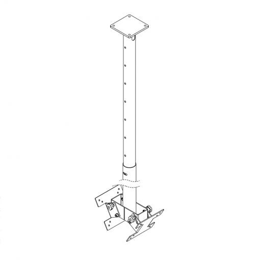 Vorschau: Hagor HA DH Duo L - Deckenhalterung Back-to-Back für Bildschirme - 55-75" | max. VESA 2x800x600 | Lä