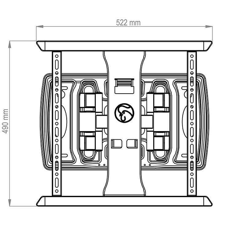 Vorschau: Hagor BrackIT TnT - ultraflache, neig- und schwenkbare Wandhalterung | 40 bis 65" | max. VESA 400x40