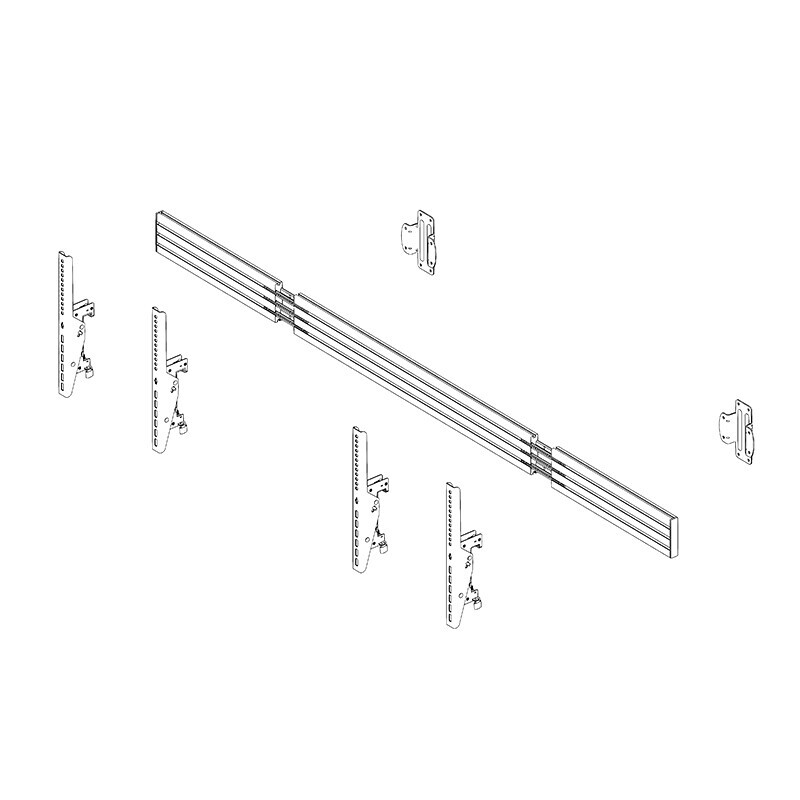 Vorschau: Hagor comPROnents® Menuboard Wandhalterung für 2 Displays 46-65" Landscape |max.VESA 600x400