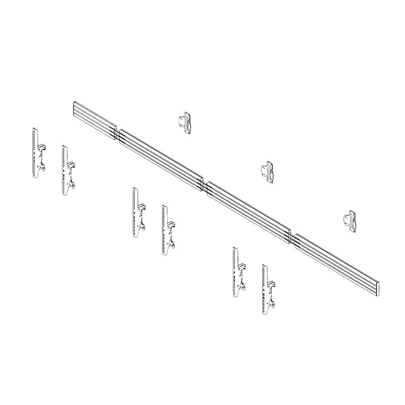 Vorschau: Hagor comPROnents® Menuboard Wandhalterung für 3 Displays 46-65" Landscape |max.VESA 600x400