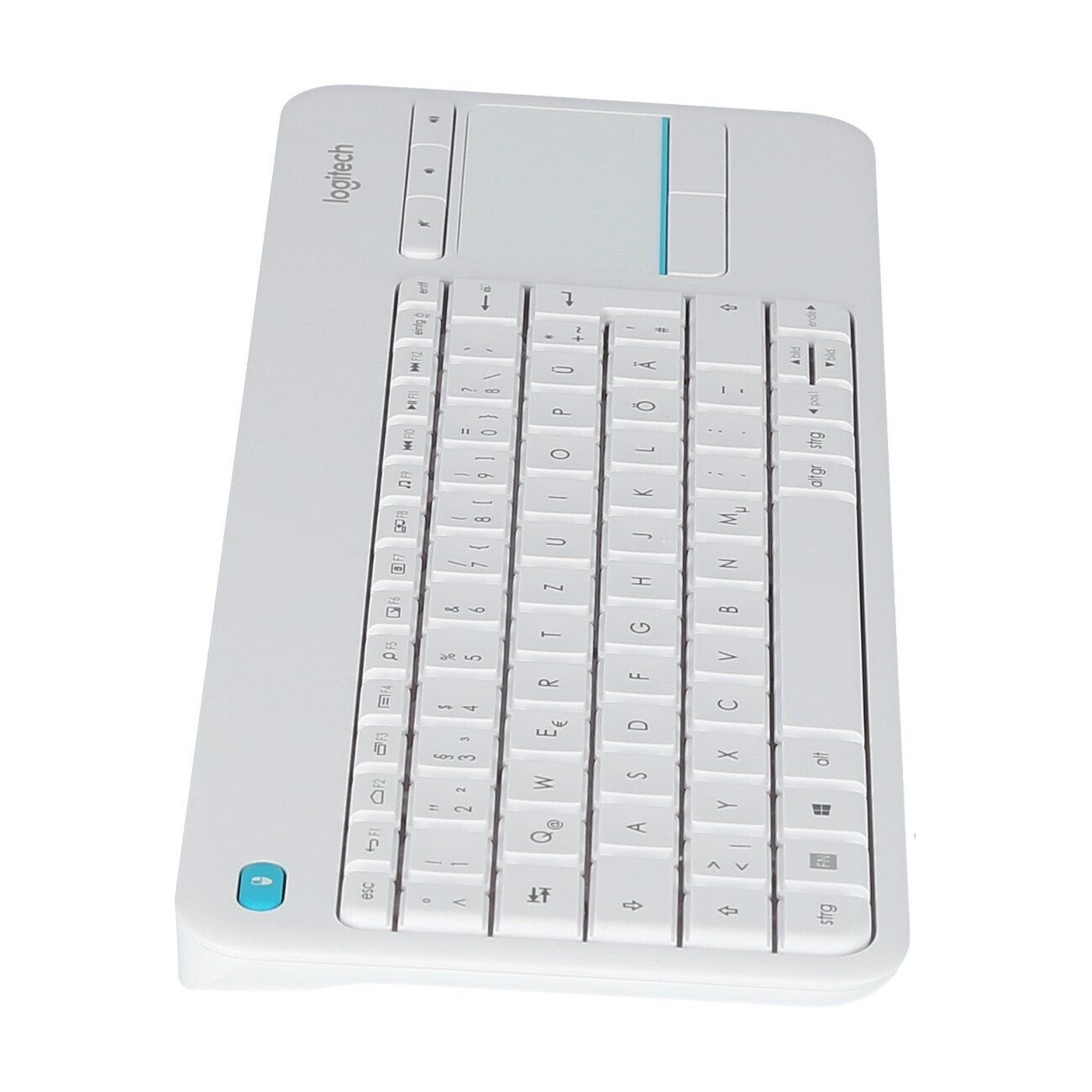 Logitech K400 Plus Tastatur, kabellos, weiß