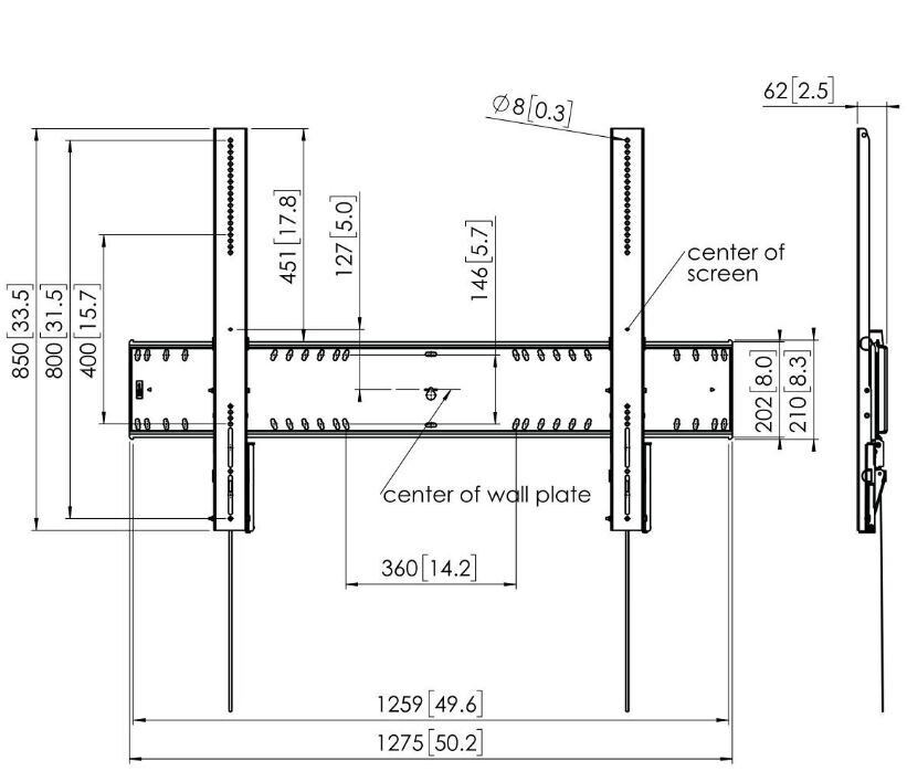 Vogels PFW 6910 Display-Wandhalterung neigbar für 80-120'' Bildschirme