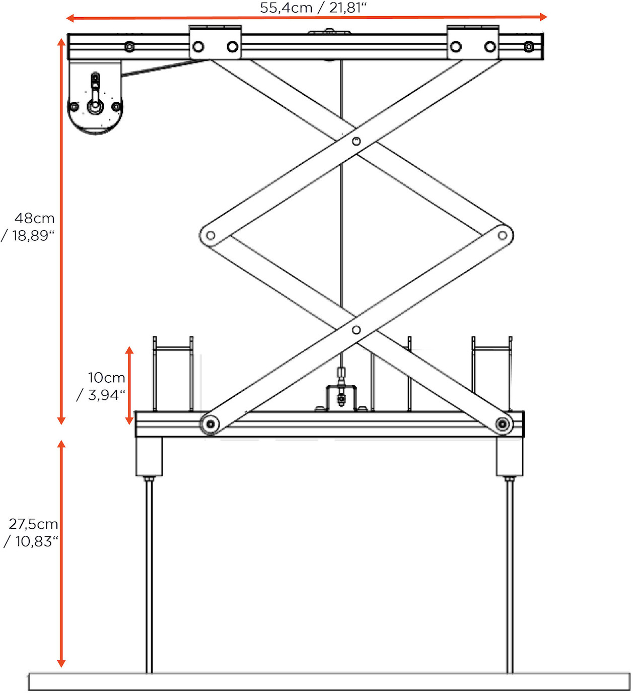 Vorschau: celexon Beamer Deckenlift PL300 - max. ausfahrbar bis 47 cm - 15kg Traglast - Demo