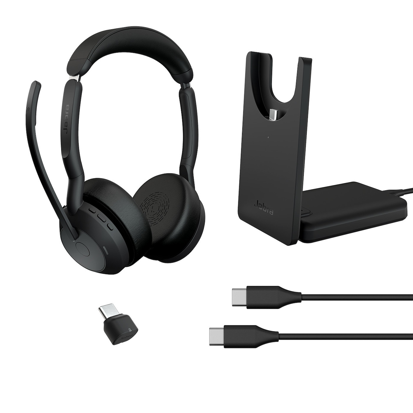 Vorschau: Jabra Evolve2 55 Link380c MS Stereo – schnurloses Stereo Headset mit USB-C - zertifiziert für Micros