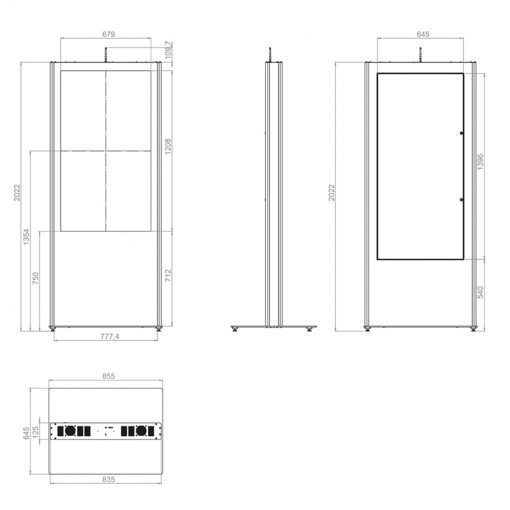 Vorschau: Hagor Indoorstele - vis-it portrait Display-Ständer für 49-55"