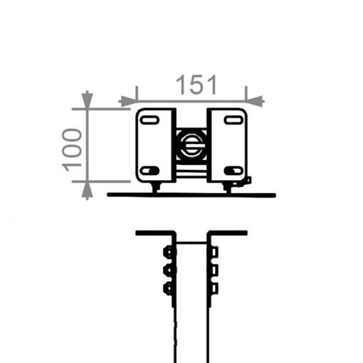 Vorschau: Hagor PLD Large Single Deckenhalterung 49 - 65“ | 124 - 165 cm Bildschirmdiagonale, VESA max.600x600