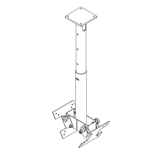 Vorschau: Hagor HA DH Duo S - Deckenhalterung Back-to-Back für Bildschirme - 32-50" | max. VESA 2x400x400 | Lä