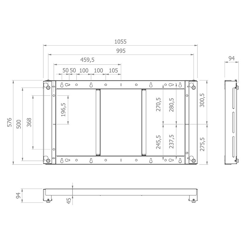 Vorschau: Hagor WH OH 46 Outdoor-Wandhalterung, displayspezifisch für Samsung OH 46 Serien