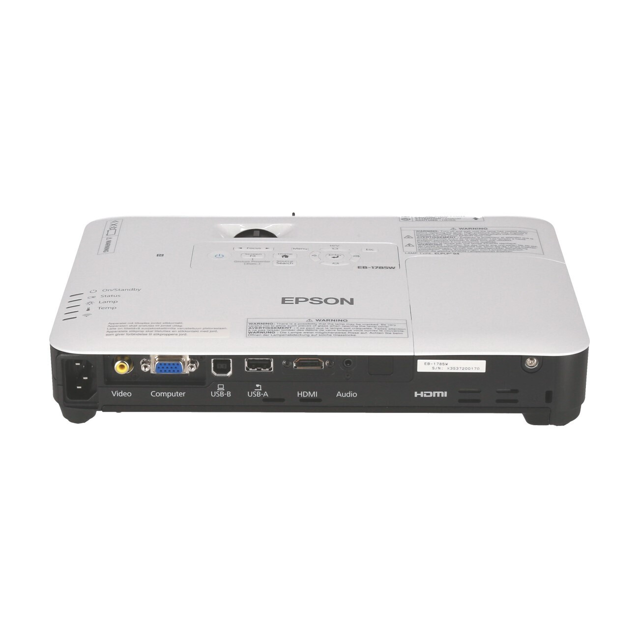 Vorschau: Epson EB-1785W Mobiler Beamer mit 3200 ANSI-Lumen und WXGA Auflösung