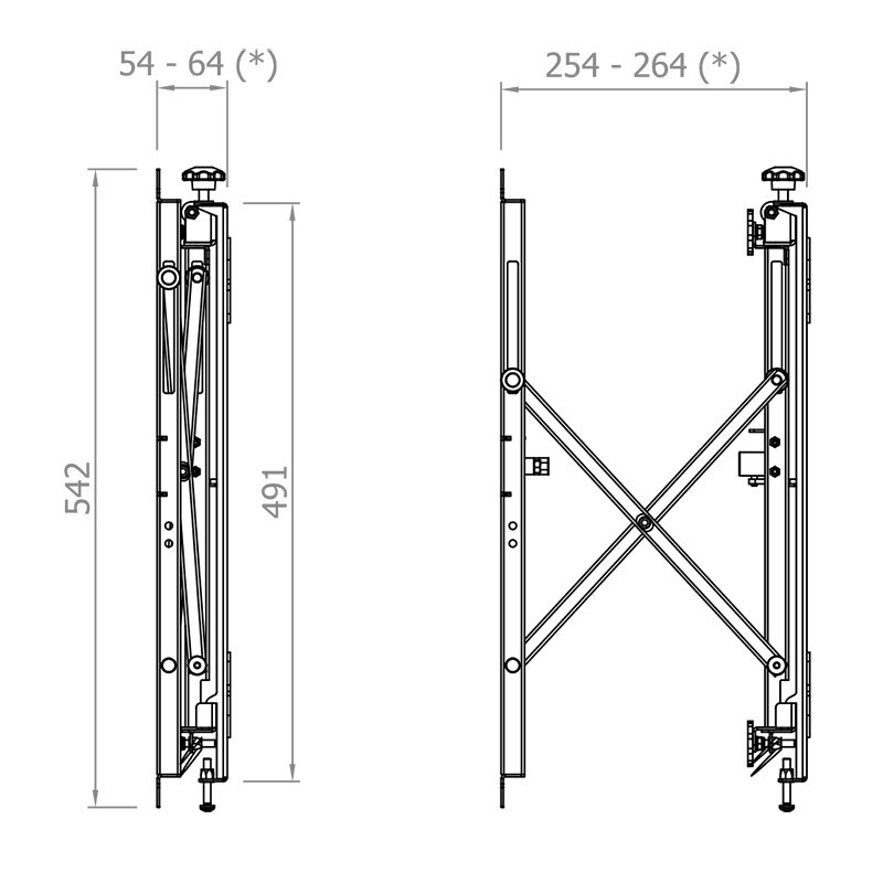 Vorschau: Hagor VWH-1 Slim Videowall-Halterung - 42"-55", 400x400, 35kg