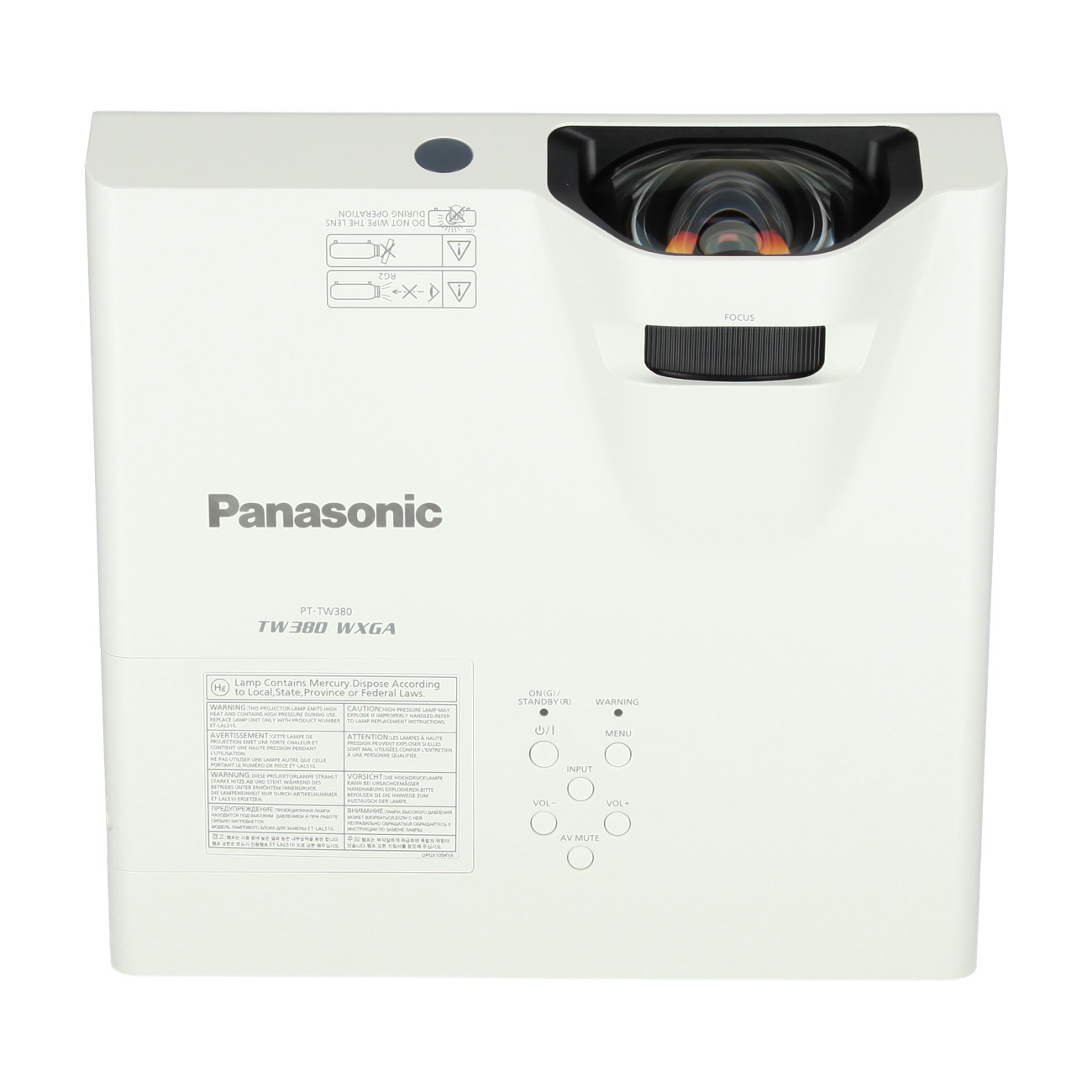 Vorschau: Panasonic PT-TW380 Kurzdistanzbeamer mit 3300 Lumen und WXGA Aufösung