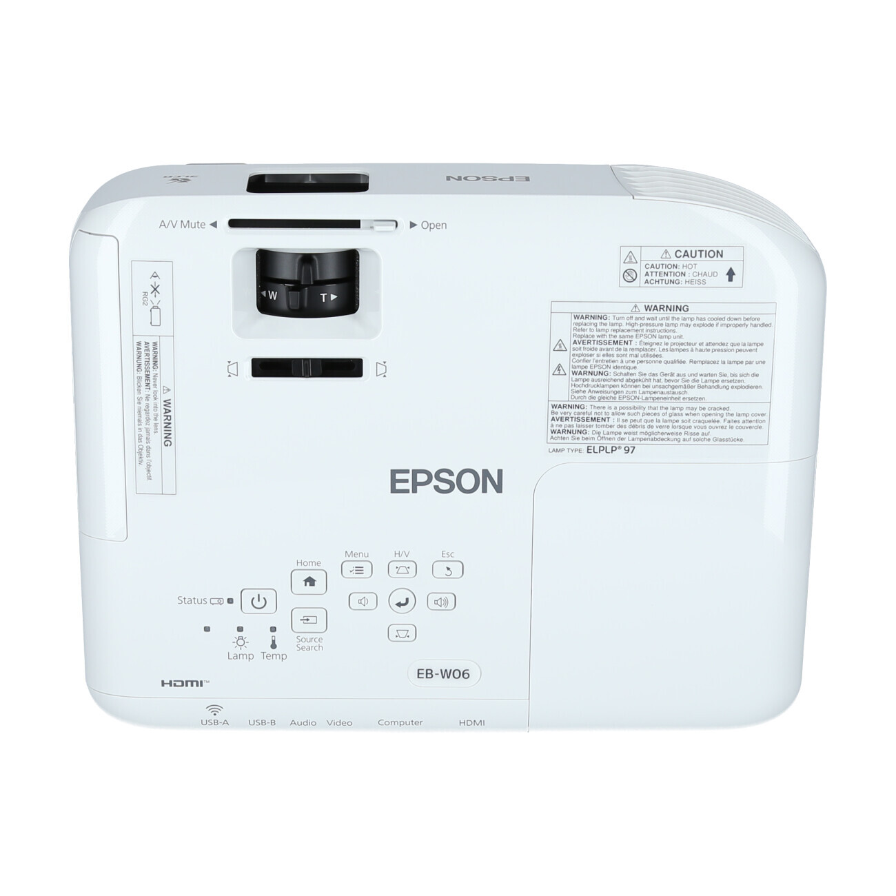 Vorschau: Epson EB-W06 Businessbeamer mit 3700 Lumen und WXGA