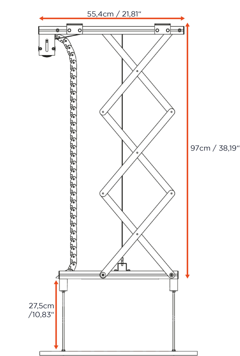 Vorschau: celexon Beamer Deckenlift PL2000 - max. ausfahrbar bis 196 cm - 15kg Traglast - Demo