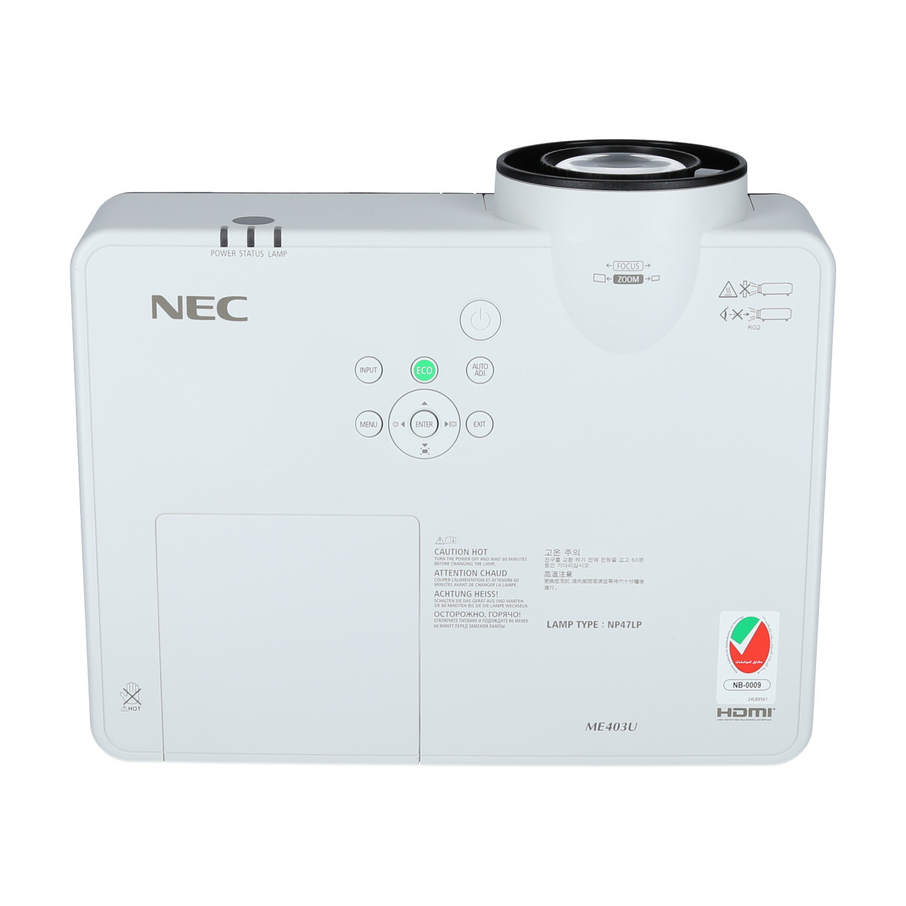 Vorschau: NEC ME403U Business Beamer mit 3.700 ANSI-Lumen und WUXGA