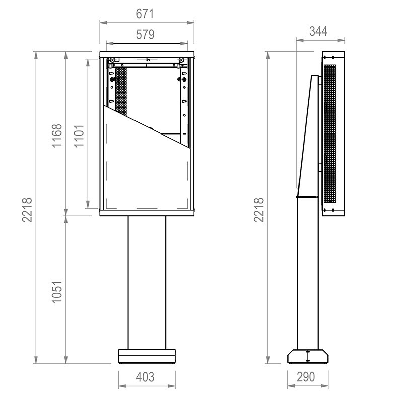 Vorschau: Hagor ScreenOut Outdoorstele für LG 49XE4F