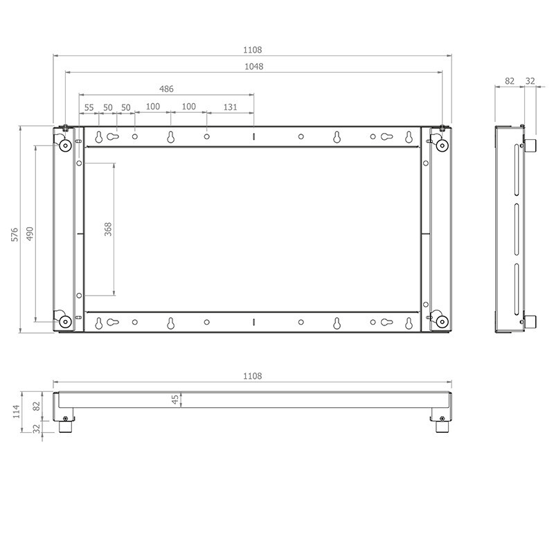 Vorschau: Hagor WH LG 49XE4F - Outdoor-Wandhalterung für LG 49XE4F