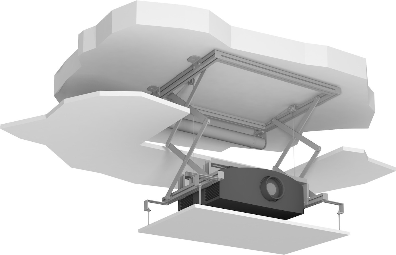 Vorschau: celexon Beamer Deckenlift PL400 HC Plus - max. ausfahrbar bis 54 cm - 25kg Traglast - Demo