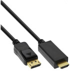 InLine DisplayPort zu HDMI Konverter Kabel, 4K/60Hz schwarz, 5m