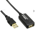 InLine USB 2.0 Aktiv-Verlängerung, mit Signalverstärkung "Repeater", Stecker A an Buchse A, 10m