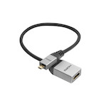 celexon Micro HDMI auf HDMI M/F Adapter mit Ethernet - 2.0a/b 4K 0,25m - Professional Line