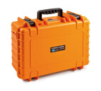 B&W Hartschalenkoffer Typ 5000 mit Würfelschaum, orange