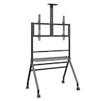 Hagor mobiles Standsystem BrackIT® Scandio in schwarz für ein 55-86" Display